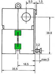 Plan cross section of a linear encoder Z201 / Z301